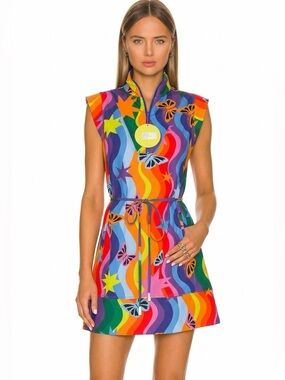 Alden Adair Leigh Dreamland Rainbow Butterfly Dress NWT